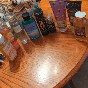 Lot of Bath and body works- body cream, fragrance mist and body wash